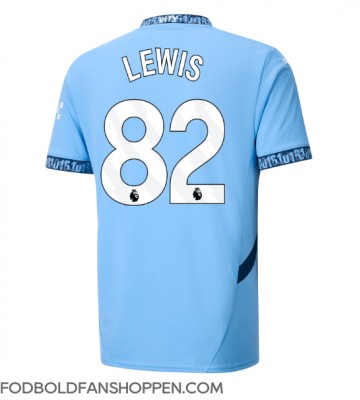Manchester City Rico Lewis #82 Hjemmebanetrøje 2024-25 Kortærmet